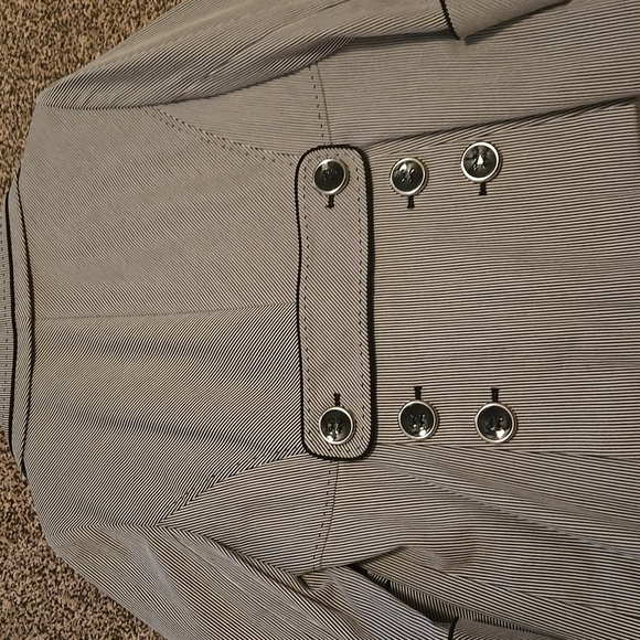 Striped Navy and White Women's Jacket By Clasiques for Nordstrom - Picture 7 of 7